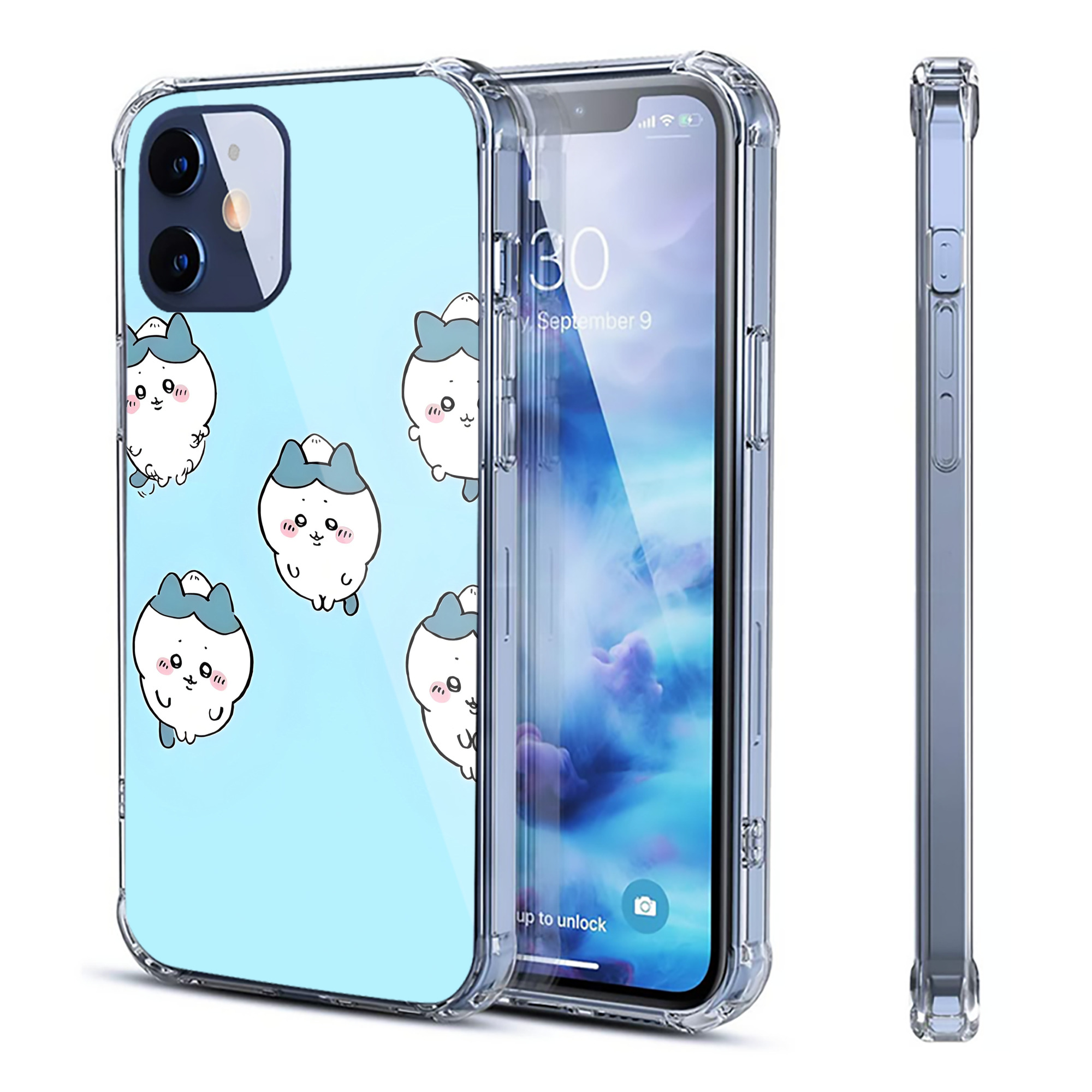 （画像用） ちいかわ Chii-kawa 【iPhone 12シリーズ対応】透明スマホケース（クリアソフトケース）